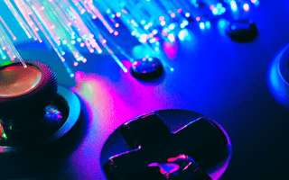 Streams of content arriving at a video game controller.