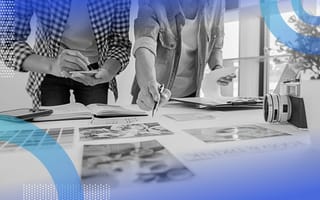 Two product people work on a design together