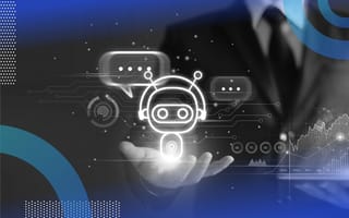 A businessman holds out his hand, a glowing robot chatbot floating above it. /artificial-intelligence/AIaaS-ai-as-a-service-6-capabilities