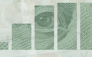 A bar graph of money getting higher as it goes right.