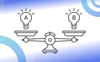 A scale showing a lightbulb equally balanced on each side, labeled A on the right and B on the left. /founders-entrepreneurship/vp-engineering-or-chief-technical-officer