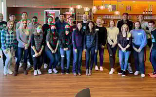 Qualia team photo in the office