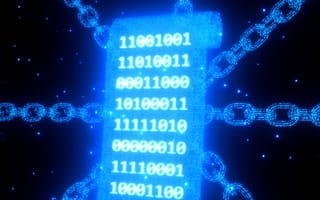 A digital non-compete contract with digital chains tethering it in place.