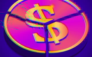 A coin with a dollar sign broken into three pieces as sales myths are debunked.