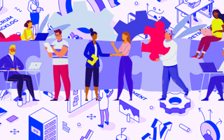 A scrum leader unifying a team during the development process.