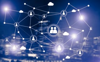 Social connection concept that look like a constellation