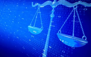 What Is Net Neutrality? An equally balanced scale with a digital overlay representing net neutrality.