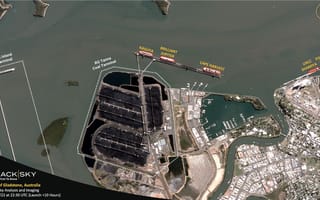 BlackSky's geospatial imagery of a shipping port.