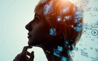 Profile view of a woman thinking