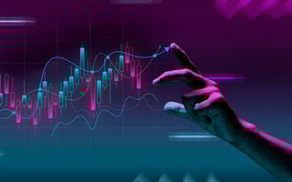 hand guiding data metrics along a graph