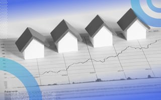 cost-function line of miniature houses on a paper graph