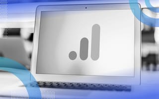 A laptop screen with a large version of the Google Analytics logo. /big-data/changes-google-analytics-4