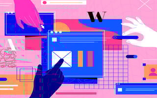 Hands picking apart a website during a website redesign.