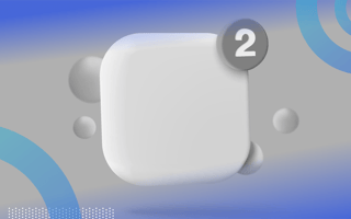 A plain white app tile has a notification badge showing 2. /company-culture/fight-red-dot-notification-fatigue