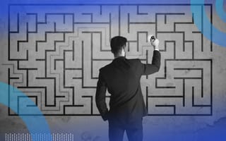 exit strategy plan businessperson solving a maze