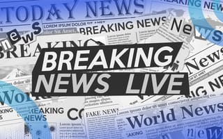 A number of simulated newspaper headlines overlap, and the words “breaking news live” are in a bold chiron in the center. /founders-entrepreneurship/startups-need-trade-press