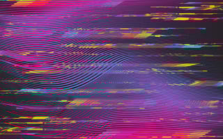 Glitched hologram effect artwork