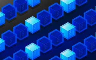 digital art of blocks lined up into blockchain