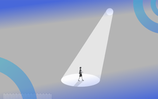 An illustration of a businesswoman standing in a spotlight. /founders-entrepreneurship/hiring-executive-team