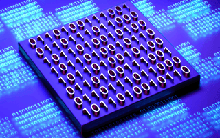 A square tile holding a patch of code.