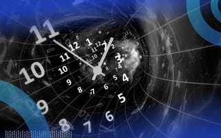Illustration of time going through a worm hole concept for dynamic time warping