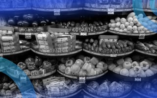 A grocery display of organic vegetables. /marketing/organic-marketing-vs-paid-ads
