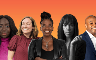 Tech executives (from left to right) Esosa Ighodaro-Johnson, Amy Spurling, Regina Gwynn, Lauren deLisa Coleman and Daryn Dodson. | Image: Black Women Talk Tech, Compt, GameChange, Illumen Capital / Built In