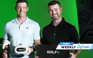 Professional golfer Rory McIlroy, left, is pictured with Golf+ CEO Ryan Engle.