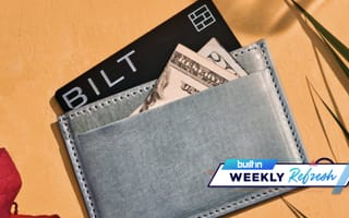 A Bilt Mastercard inside a billfold.