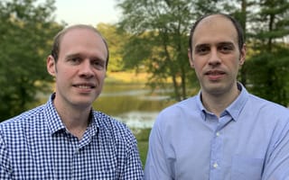 Redbird co-founder COO Deren Tavgac and CEO Erin Tavgac stand outside