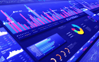 The dashboard of a data analysis tool.
