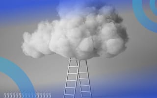 ladder going up into clouds concept for a career ladder