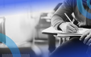 person taking a test