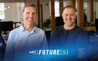 Divert co-founders Nick Whitman (left) and Ryan Begin (right) stand in their office.