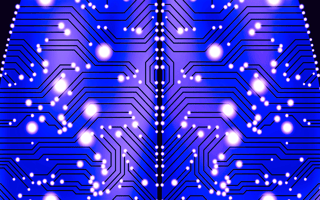 Close up of a digital brain.