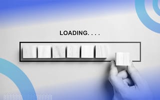 A person adding blocks to a progress bar
