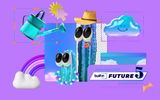 A ShopLook mood board with the Built In Future 5 logo