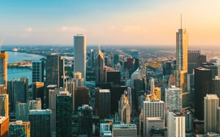 Chicago's skyline from above