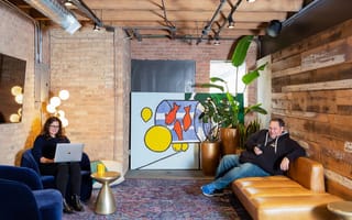 team members in lounge area
