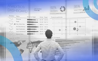 Business Intelligence person looking at data