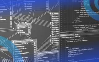 Relational Database showing database folders on monitor