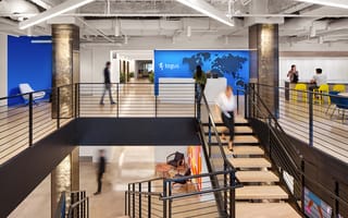 A view of the Tegus offices from the stairwell
