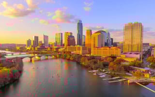 Austin skyline from the river