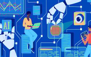 Employees working alongside enterprise AI platforms.