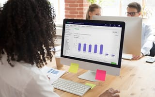 A computer screen shows a chart about student behavior