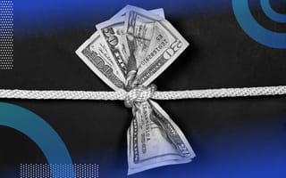 Pay compression image of a one-hundred dollar bill, a fifty-dollar bill and a twenty-dollar bill tied by a rope and knotted in the middle. The ends of the rope are off-screen as if there's a tug-of-war happening to see who can get the money.