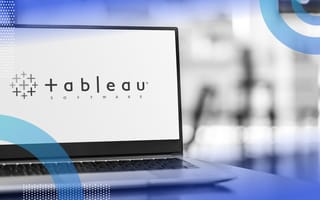 Tableau image of a laptop showing the Tableau logo