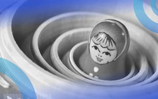 The smallest dall of a series of nesting dolls at the center of all of the dolls.