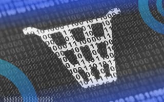 A digital trash bin made of code.