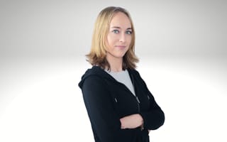 Sarah Nagy, CEO of Seek AI, poses for a photo